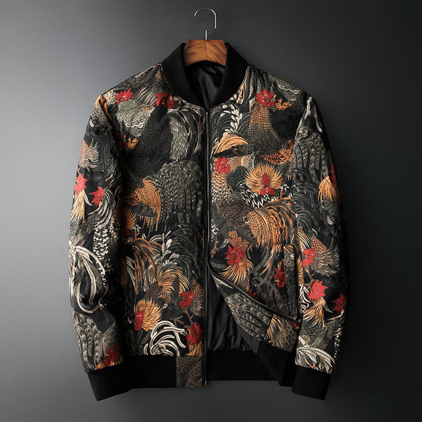 Rooster doodle down jacket For Men - WOMONA.COM