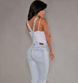 ripped denim overalls - WOMONA.COM