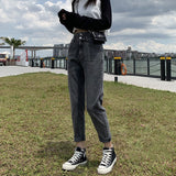 Smoky gray jeans - WOMONA.COM