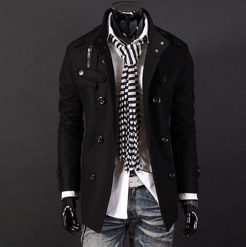 New Fashion Men Woolen Coat - WOMONA.COM