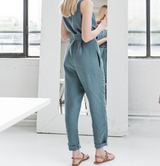 cotton casual jumpsuit trousers - WOMONA.COM