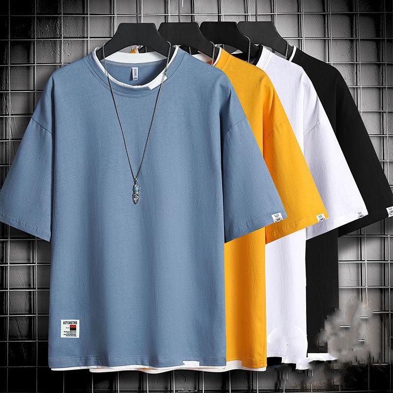 Hong Kong style loose T-shirt men - WOMONA.COM