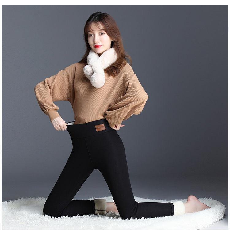 Women's lamb wool leggings - WOMONA.COM