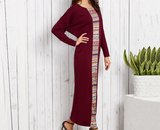 Long sleeve plus size dress - WOMONA.COM