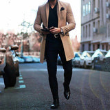 mid-length double-sided woolen coat Men's - WOMONA.COM