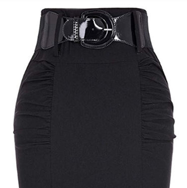BLACK Women Wear Work Pencil Skirts - WOMONA.COM