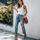 white trouser jeans - WOMONA.COM