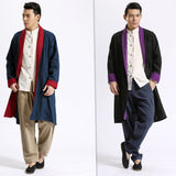 Linen cardigan long men's - WOMONA.COM