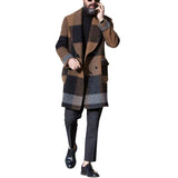 Men's plaid trench coat - WOMONA.COM