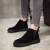 new fashion retro frosted short boots - WOMONA.COM