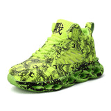 Graffiti print sneakers - WOMONA.COM