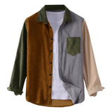 long sleeve chest pocket shirt - WOMONA.COM