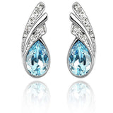 Crystal element earrings - WOMONA.COM