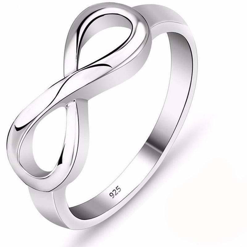 Alloy Silver Plated Infinity Ring - WOMONA.COM