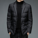 Collar Casual Down Jacket For Men - WOMONA.COM