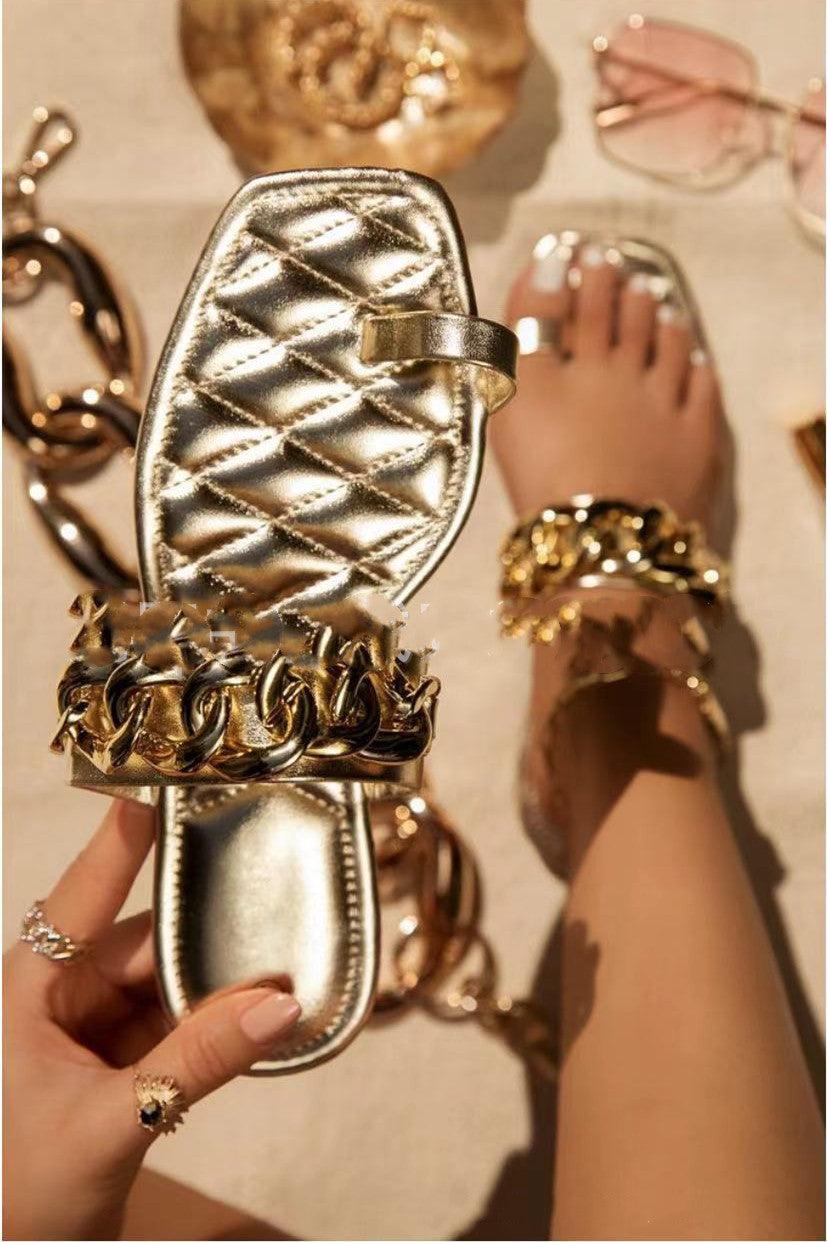 Fashion Rhinestone Slippers - WOMONA.COM