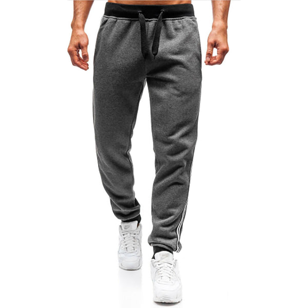 Stylish patchwork casual sweatpants - WOMONA.COM