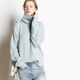 turtleneck short knitted sweater - WOMONA.COM