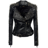 Short leather jacket - WOMONA.COM