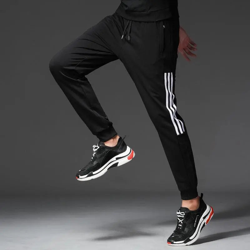 Three-bar cotton sweatpants - WOMONA.COM