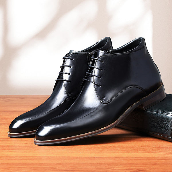 Genuine Leather Head Leather Business Formal Shoes - WOMONA.COM