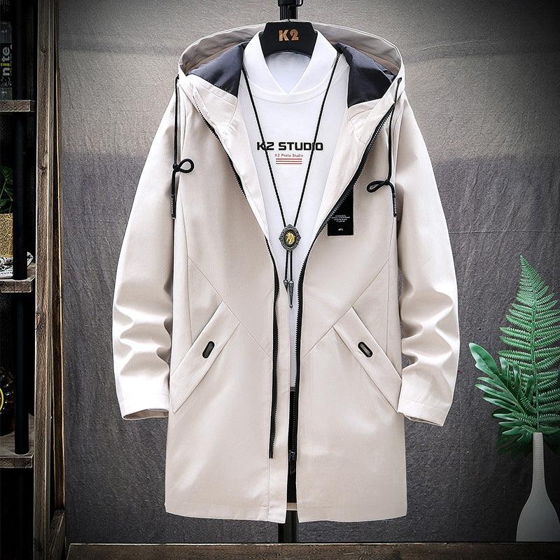 Loose Hooded Casual Trench Coat - WOMONA.COM