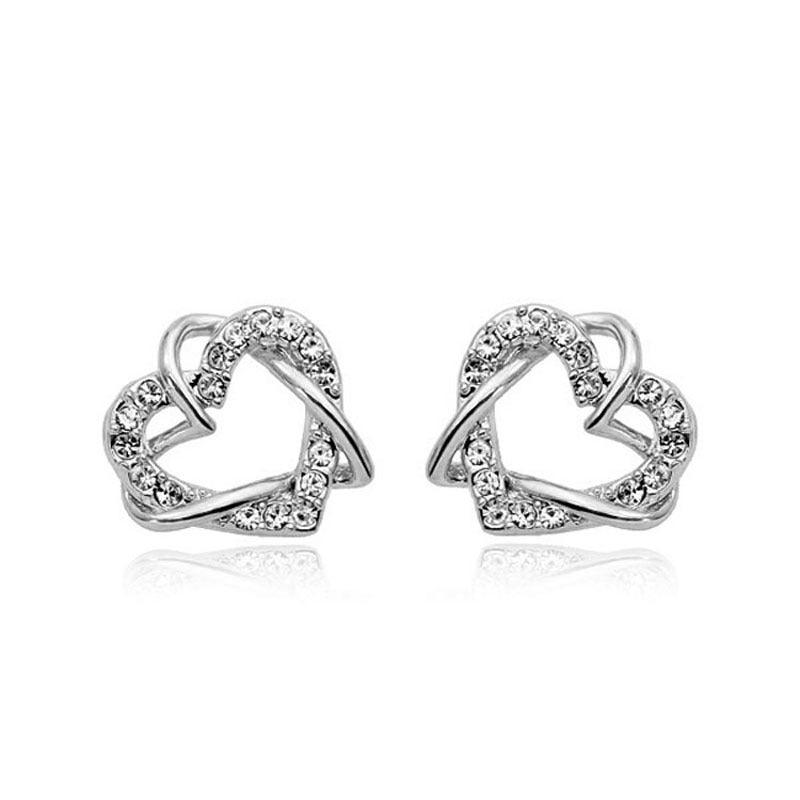 Rose Gold Color Stud Earrings - WOMONA.COM