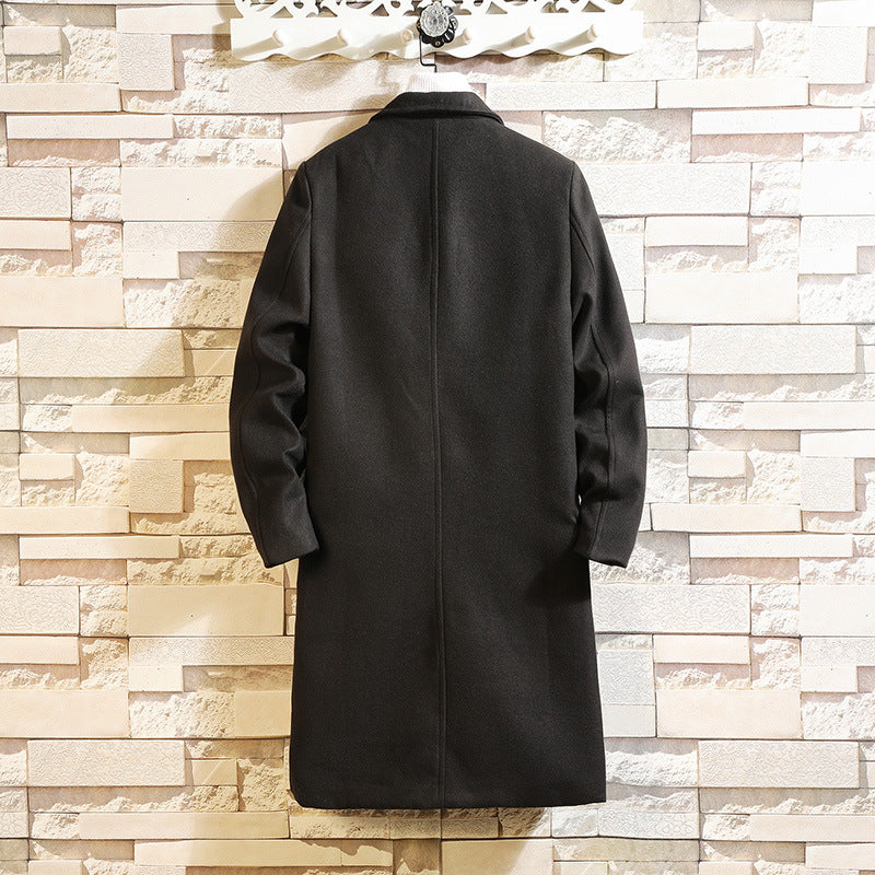 Men's woolen trench coat - WOMONA.COM