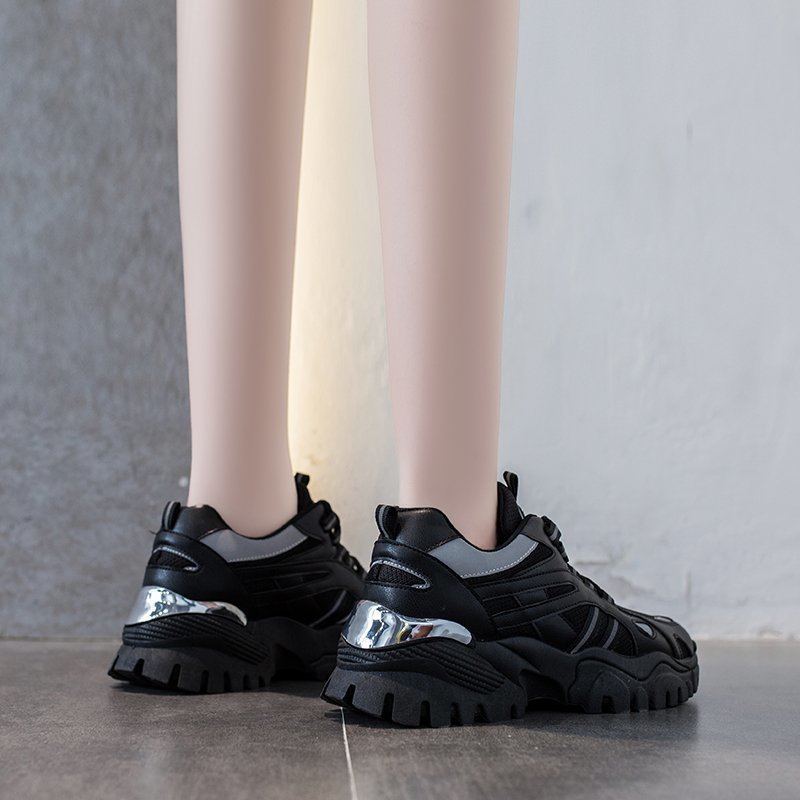Fashion color block platform sneakers - WOMONA.COM