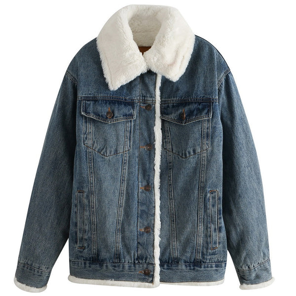 Wool Denim Jacket Women Short - WOMONA.COM