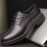 Formal Men's Low Top Leather Shoes - WOMONA.COM