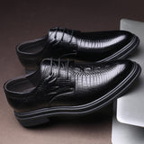 Formal Men's Low Top Leather Shoes - WOMONA.COM