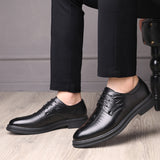 Formal Men's Low Top Leather Shoes - WOMONA.COM