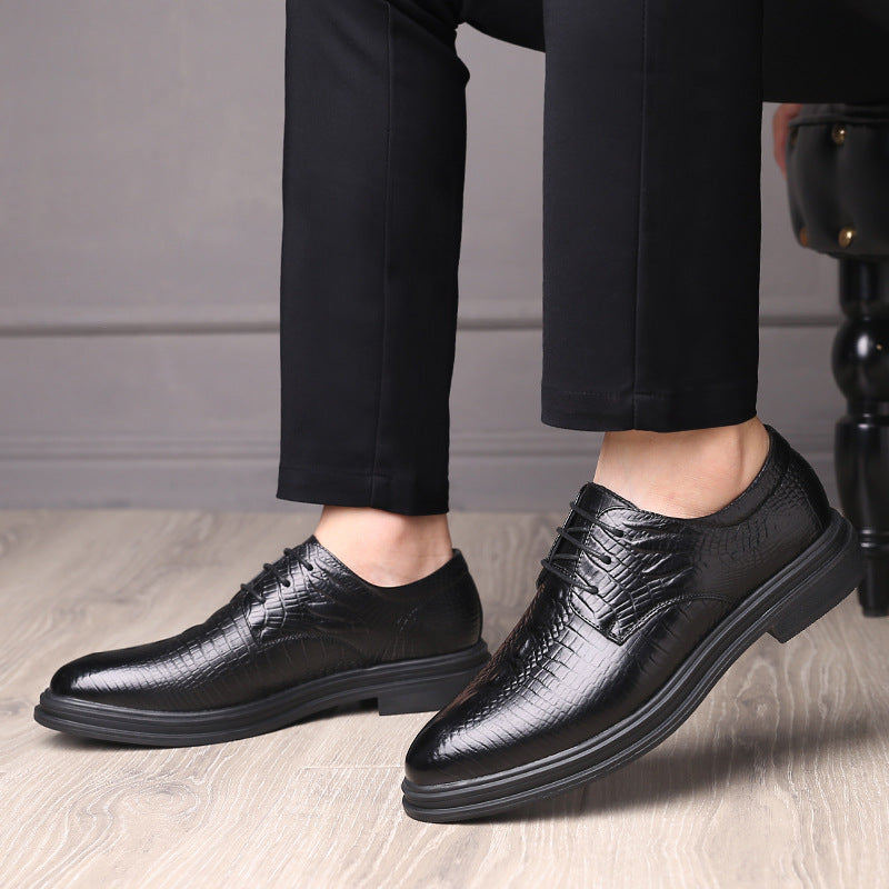 Formal Men's Low Top Leather Shoes - WOMONA.COM