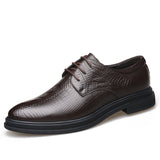 Formal Men's Low Top Leather Shoes - WOMONA.COM