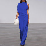 Pile Collar Jumpsuit - WOMONA.COM