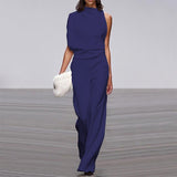 Pile Collar Jumpsuit - WOMONA.COM