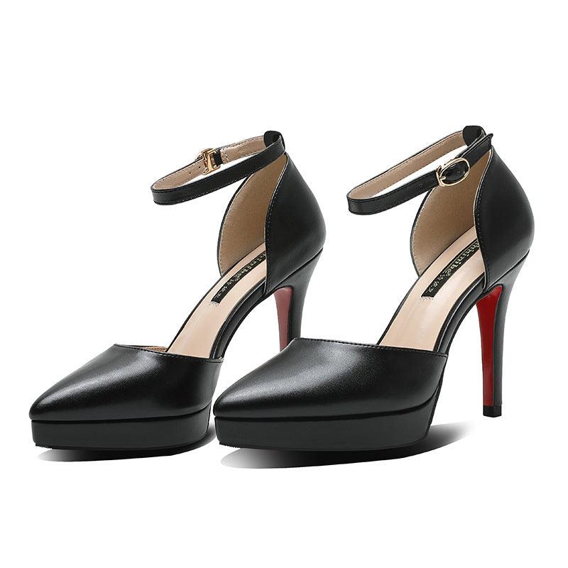 Single Shoes Hollow 10CM Strap - WOMONA.COM