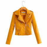 Fashion PU Leather Jacket - WOMONA.COM