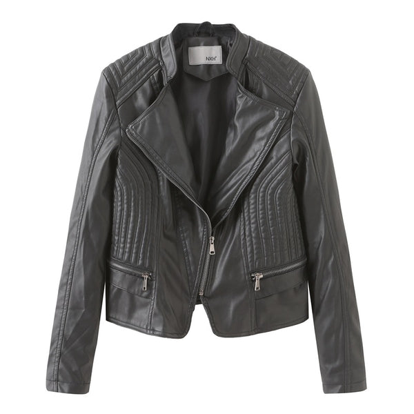 Women's Leather Jacket, - WOMONA.COM