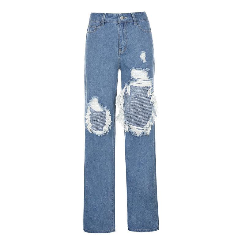 Ripped Beggar Pants - WOMONA.COM