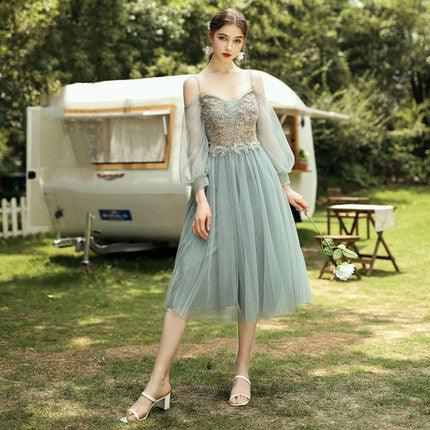 Meat-Covering Evening Dress - WOMONA.COM