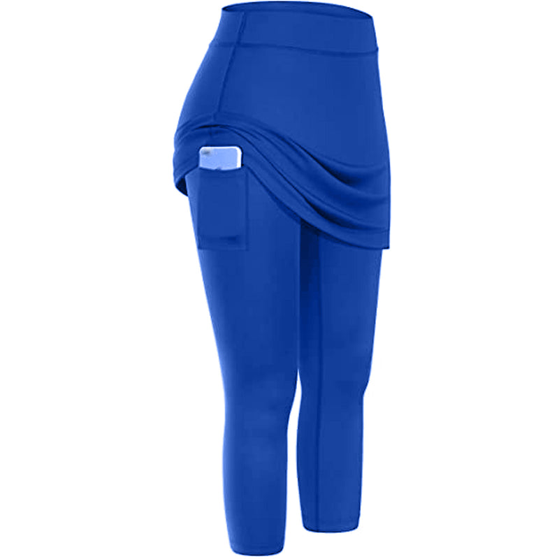 Elastic Sports Yoga Capris Skirts Legging - WOMONA.COM