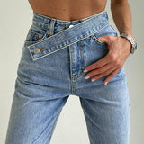 Distressed Light-colored Jeans - WOMONA.COM