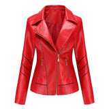 Thin Pu Short Coat Spring Jacket - WOMONA.COM
