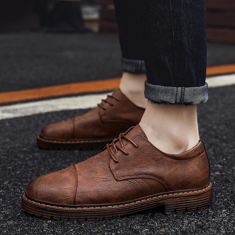 Men's Casual Leather Shoes - WOMONA.COM