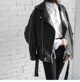 Leather Jacket Jacket - WOMONA.COM