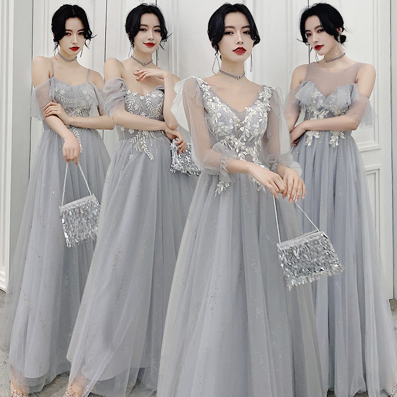 Grey bridesmaid dress - WOMONA.COM