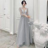 Grey bridesmaid dress - WOMONA.COM