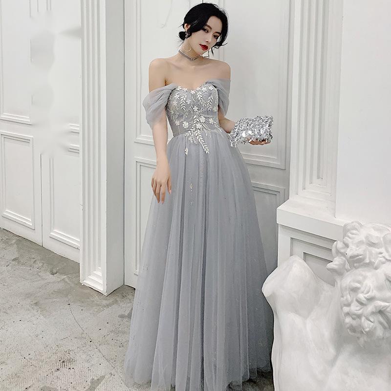 Grey bridesmaid dress - WOMONA.COM